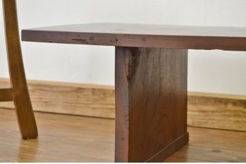 アンティーク家具　古民具　骨董　シンプルな欅の経机(作業台・テーブル)