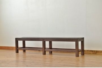 レトロ家具　★昭和レトロ・古い木の雰囲気の良いベンチ?長イス・椅子)