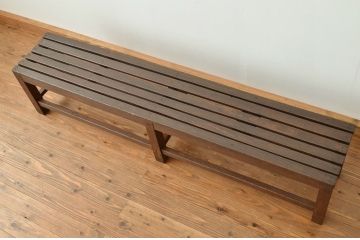 レトロ家具　★昭和レトロ・古い木の雰囲気の良いベンチ?長イス・椅子)