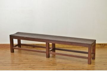 レトロ家具　★昭和レトロ・古い木の雰囲気の良いベンチ?長イス・椅子)
