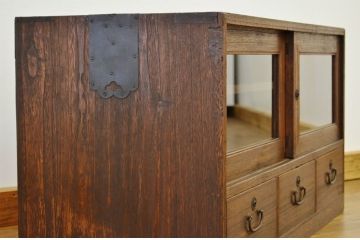 レトロ家具　昭和レトロ 古い桐製のアンティークローボード(箪笥・タンス、桐箪笥、桐たんす)