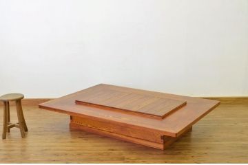 中古 総欅の特大囲炉裏テーブル火鉢