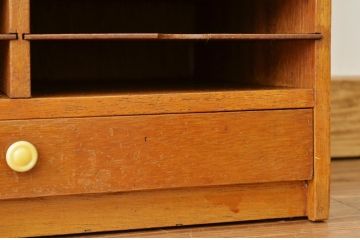 レトロ家具　昭和レトロ 小ぶりな引き出し付きカルテケース?(書類棚)アンティーク