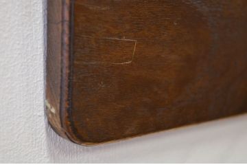 古い栗材の4連壁掛けフック
