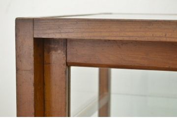 アンティーク家具　アンティーク 古い木のシンプルなガラスケース(ショーケース)