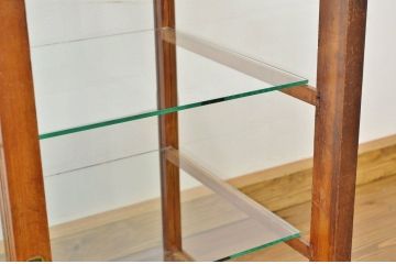 アンティーク家具　アンティーク 古い木のシンプルなガラスケース(ショーケース)
