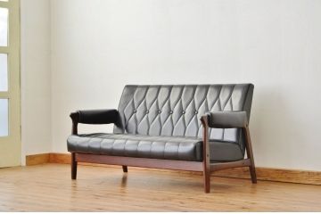 レトロ家具　ミッドセンチュリー 素敵な雰囲気の2人掛けソファ(昭和レトロ)