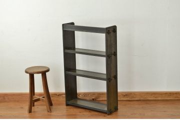 レトロ家具　アンティーク 古い木のレトロな本棚(飾り棚・書棚)