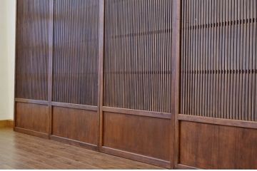アンティーク　シックな格子戸4枚セット