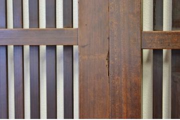 アンティーク　シックな格子戸4枚セット