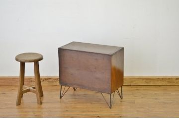 アンティーク家具　アンティーク　鉄脚のカードケース(アイアン、小引き出し、図書館、図書室)