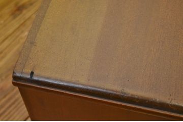 レトロ家具　昭和レトロ　小さな2杯小引き出し(ネームプレート付き)