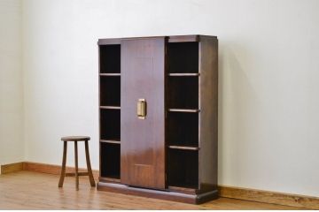 アンティーク家具　ミッドセンチュリー 重厚な大型本箱(ブックケース・キャビネット)