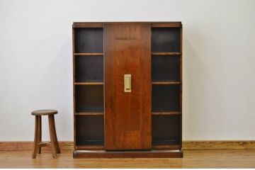 アンティーク家具　ミッドセンチュリー 重厚な大型本箱(ブックケース・キャビネット)