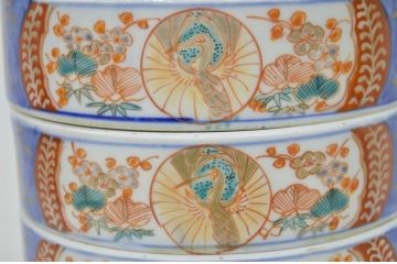 幕末〜明治!伊万里焼四段重(角富)