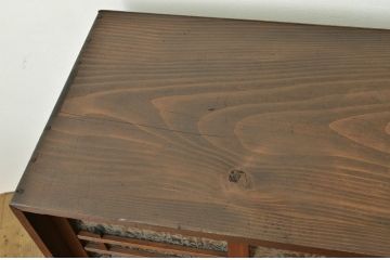アンティーク家具　アンティーク　結霜ガラスの素敵な下駄箱(収納棚)