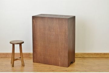 アンティーク家具　アンティーク　結霜ガラスの素敵な下駄箱(収納棚)