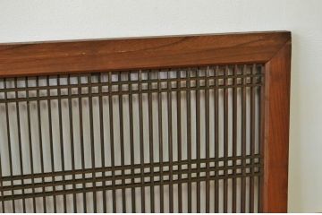 古民具・骨董 框が欅材の筬欄間(おさらんま)2枚セット