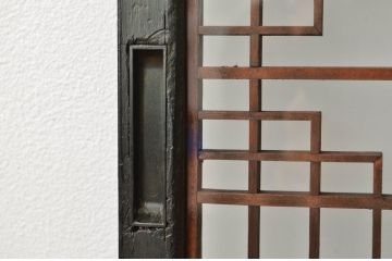 古民具・骨董 素敵な格子の書院戸2枚セット(建具)?