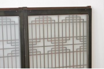 古民具・骨董 素敵な格子の書院戸2枚セット(建具)?