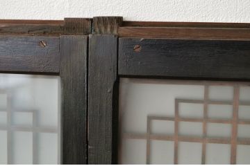 古民具・骨董 素敵な格子の書院戸2枚セット(建具)?