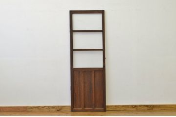 アンティーク 細身のモールガラスドア1枚(扉)