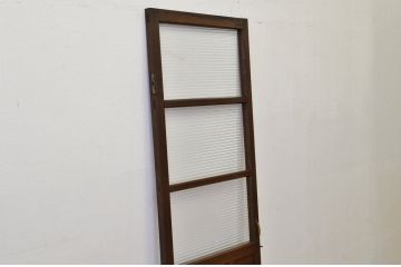 アンティーク 細身のモールガラスドア1枚(扉)