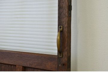 アンティーク 細身のモールガラスドア1枚(扉)
