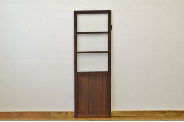 アンティーク 細身のモールガラスドア1枚(扉)