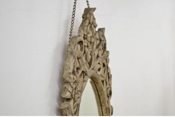 彫刻の素敵な木製ペイントミラー