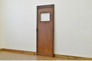 昭和レトロ ダイヤガラスのシックなドア1枚(扉・建具)
