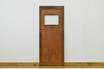 昭和レトロ ダイヤガラスのシックなドア1枚(扉・建具)
