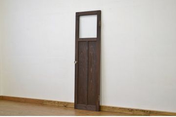 アンティーク とても細身のガラスノブのドア?(モールガラス入り)扉・建具