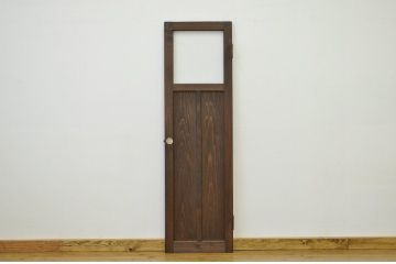 アンティーク とても細身のガラスノブのドア?(モールガラス入り)扉・建具