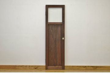 アンティーク とても細身のガラスノブのドア?(モールガラス入り)扉・建具