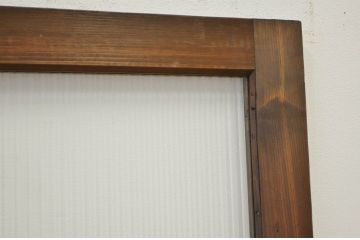 アンティーク とても細身のガラスノブのドア?(モールガラス入り)扉・建具