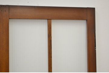 ★アンティーク シックな観音開きの銀モールガラスドア一対(扉・建具)