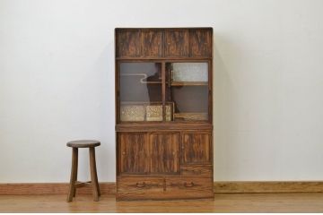 レトロ家具　☆昭和レトロ シックな重ね茶箪笥