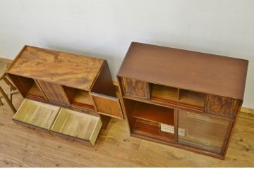 レトロ家具　☆昭和レトロ シックな重ね茶箪笥