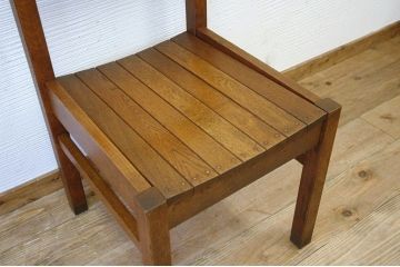 アンティーク家具　古いナラ材の重厚な椅子6