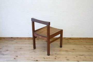アンティーク家具　古いナラ材の重厚な椅子6