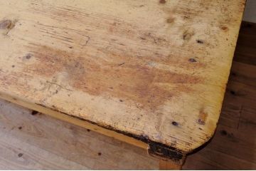 アンティーク家具　◆特大!古い木味の両面引き出し特大作業台
