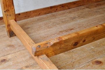アンティーク家具　◆特大!古い木味の両面引き出し特大作業台