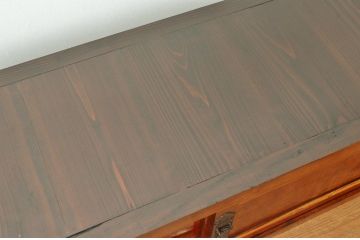 アンティーク家具　古民具・骨董　極上漆前面欅の時代箪笥ローボード(水屋箪笥、テレビ台、収納棚、キャビネット)