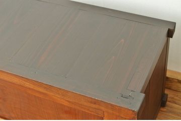 アンティーク家具　古民具・骨董　極上漆前面欅の時代箪笥ローボード(水屋箪笥、テレビ台、収納棚、キャビネット)