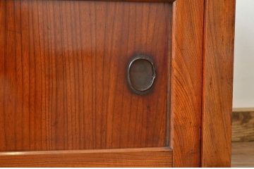 アンティーク家具　古民具・骨董　極上漆前面欅の時代箪笥ローボード(水屋箪笥、テレビ台、収納棚、キャビネット)