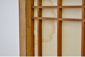 ★昭和レトロ　素敵な雪見障子戸2枚セット(要修理・格安販売品)(引き戸、擦り上げ障子戸、擦上障子戸)