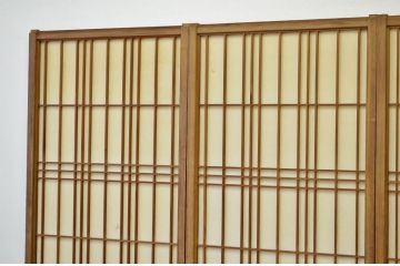 昭和レトロ　素敵な雪見障子戸4枚セット?(要修理・格安販売品)(引き戸、擦り上げ障子戸、擦上障子戸)