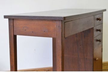 アンティーク 珍品 アメリカ軍需品科木製片袖机(デスク)