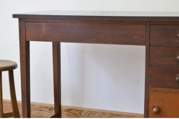 アンティーク 珍品 アメリカ軍需品科木製片袖机(デスク)